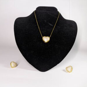 Conjunto Bijou de Luxo Coração Brilhante