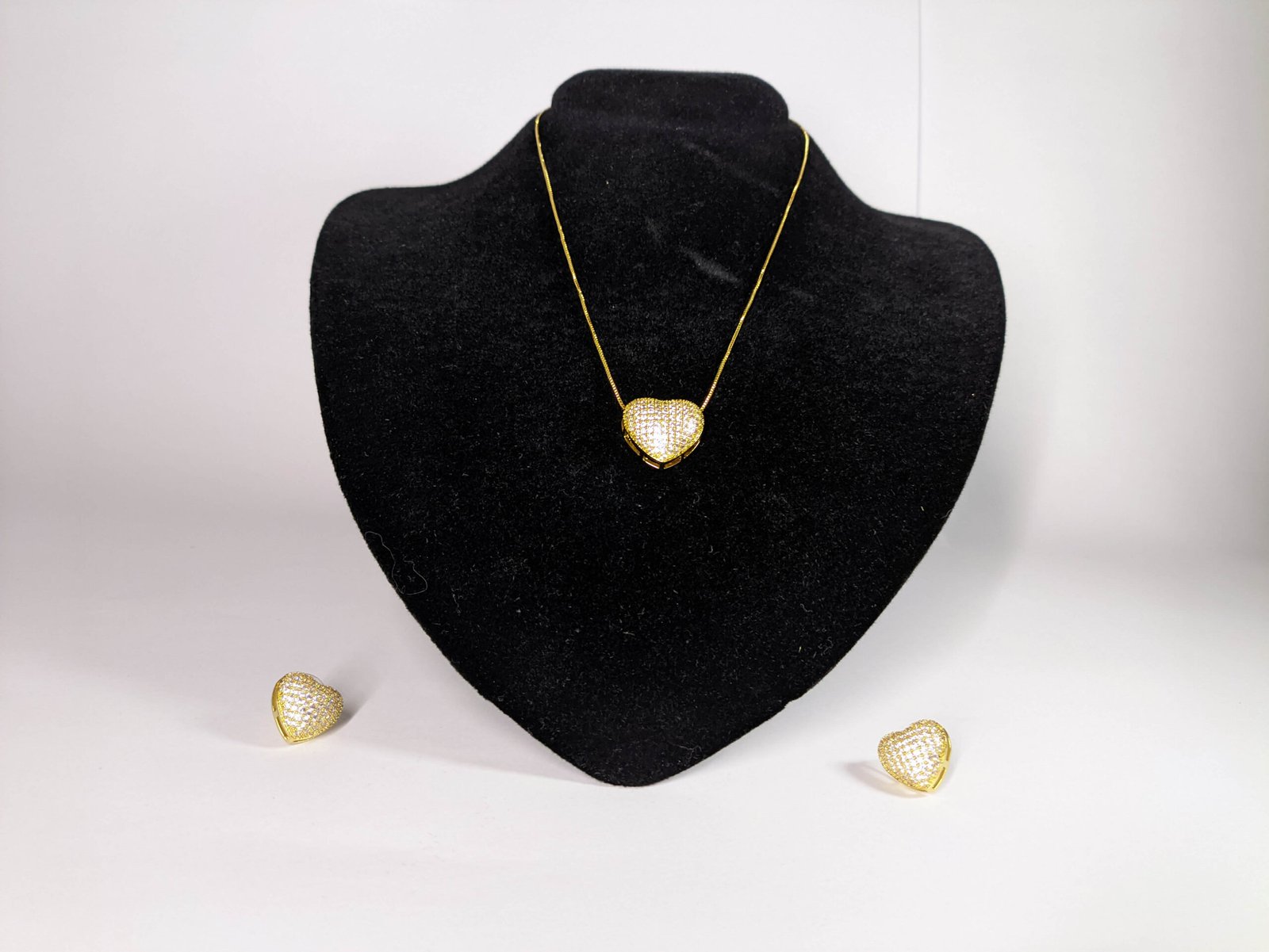 Conjunto Bijou de Luxo Coração Brilhante