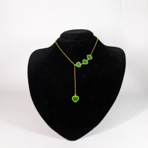 Colar 4 Corações Verde