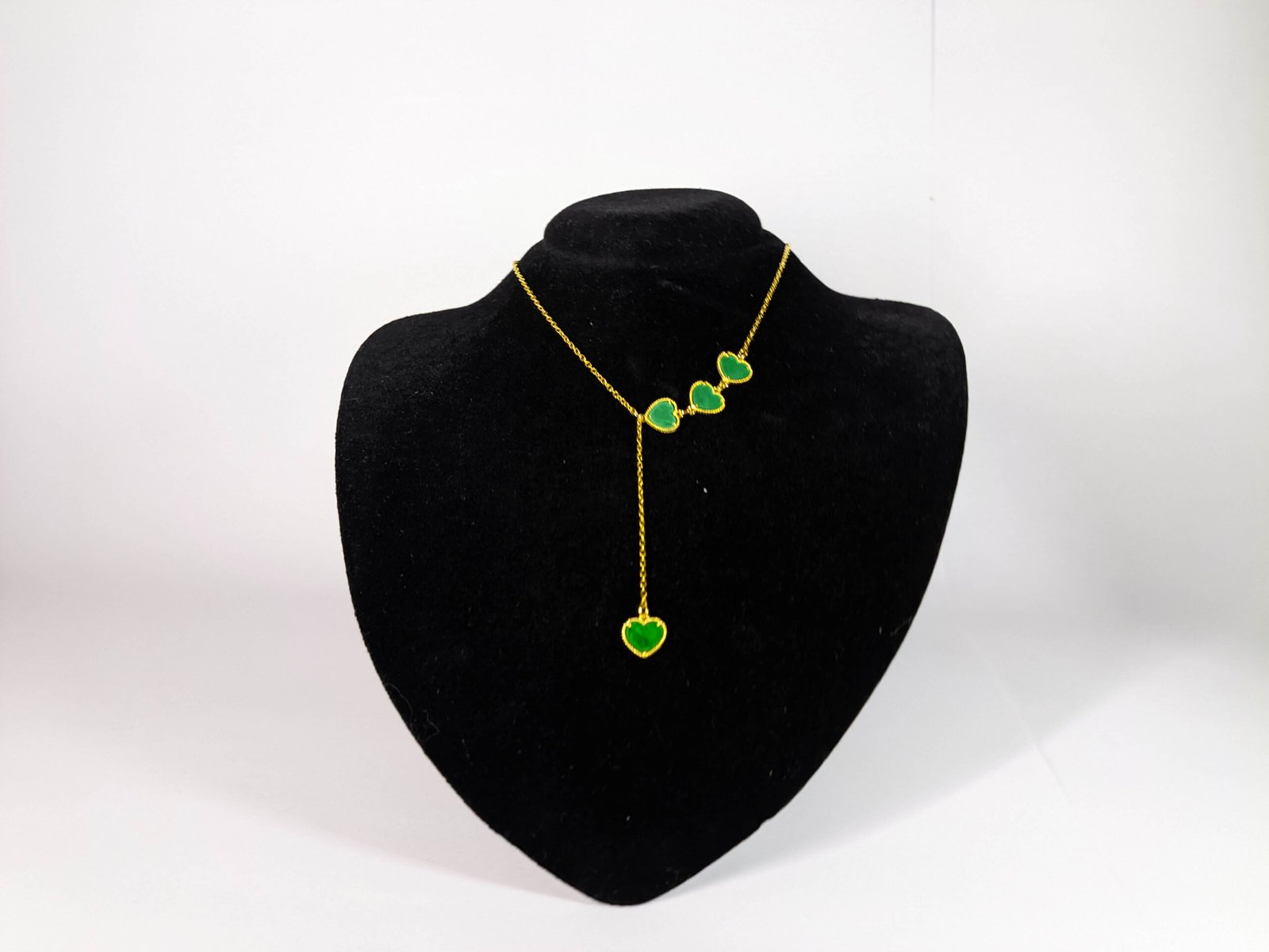 Colar 4 Corações Verde
