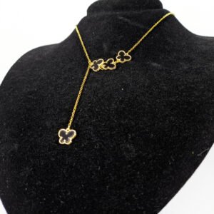 Colar 4 Borboletas Preto
