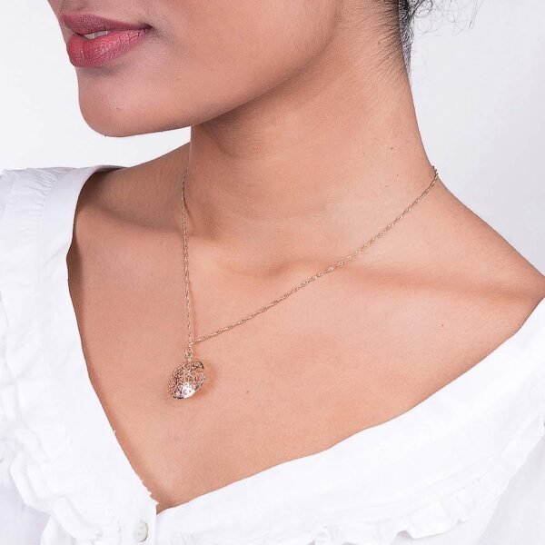 Gargantilha Banhada a Ouro 18K fio Singapura Branco - Image 3