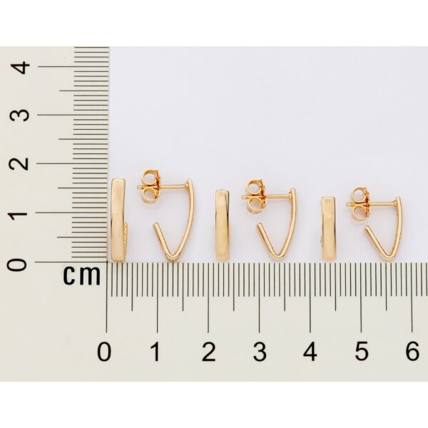 Brinco Meia Argola Banhado a Ouro 18K - Image 3