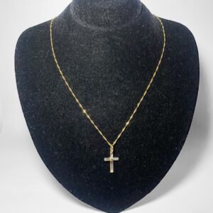 Cordão Singapura com Pingente Crucifixo