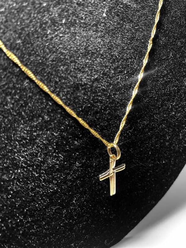 Cordão Singapura com Pingente Crucifixo - Image 4